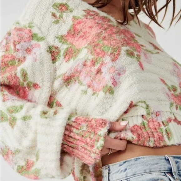 Free People Bed of Roses Sweater SZ M - Picture 6 of 11